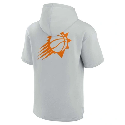 Shop Fanatics Signature Unisex  Gray Phoenix Suns Elements Super Soft Fleece Short Sleeve Pullover Hoodie