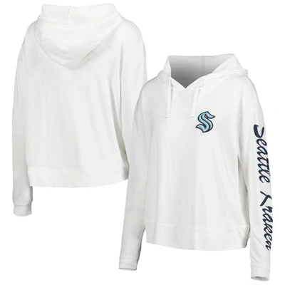 Shop Concepts Sport Cream Seattle Kraken Accord Hacci Long Sleeve Hoodie T-shirt In White