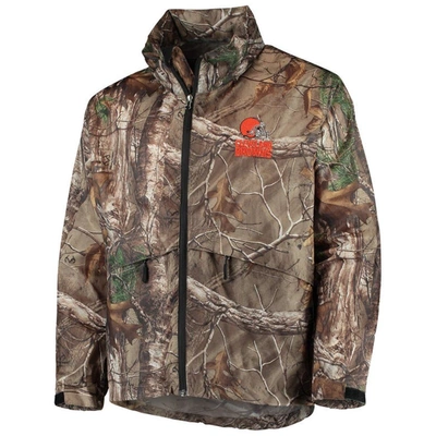 Shop Dunbrooke Realtree Camo Cleveland Browns Circle Sportsman Waterproof Packable Full-zip Jacket