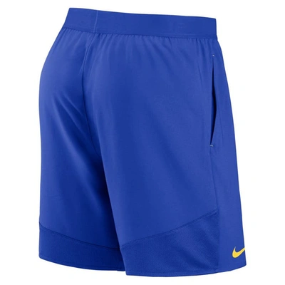 Shop Nike Royal Los Angeles Rams Stretch Woven Shorts
