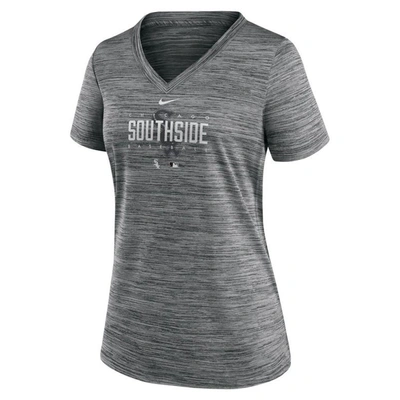 Shop Nike Gray Chicago White Sox City Connect Velocity Practice Performance V-neck T-shirt