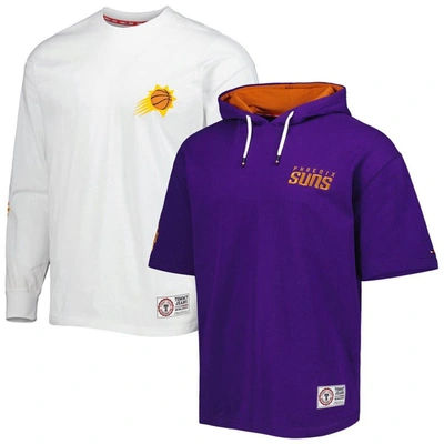 Shop Tommy Jeans Purple/white Phoenix Suns Matthew 2 In 1 T-shirt & Hoodie Combo Set