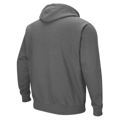 Colosseum Men's  Charcoal Pitt Panthers Arch & Team Logo 3.0 Pullover Hoodie In Charcoal