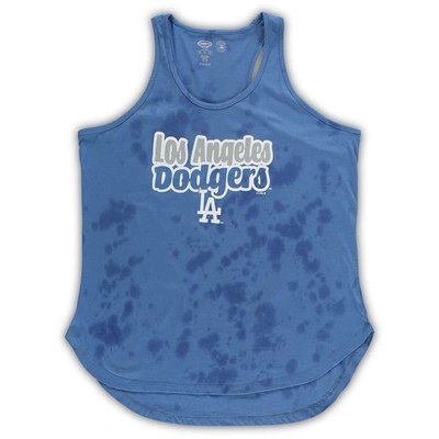 Concepts Sport Women's  Royal Los Angeles Dodgers Plus Size Cloud Tank Top And Shorts Sleep Set In Royal