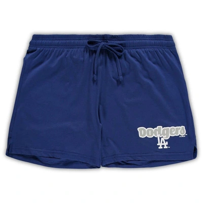Concepts Sport Women's  Royal Los Angeles Dodgers Plus Size Cloud Tank Top And Shorts Sleep Set In Royal