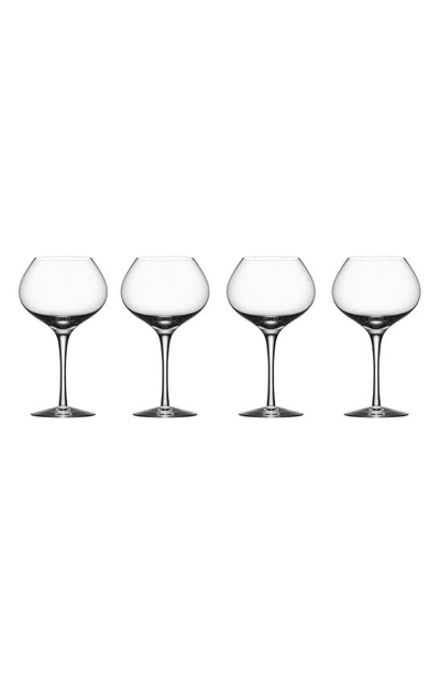 Shop Orrefors More Mature Set Of 4 Crystal Wine Glasses In Clear