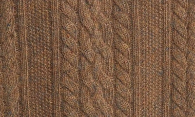 Shop Buck Mason Donegal Merino Wool Blend Cable Sweater In Teak