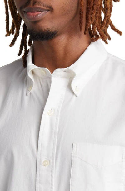 Shop Buck Mason Perfect Oxford Button-down Shirt In White