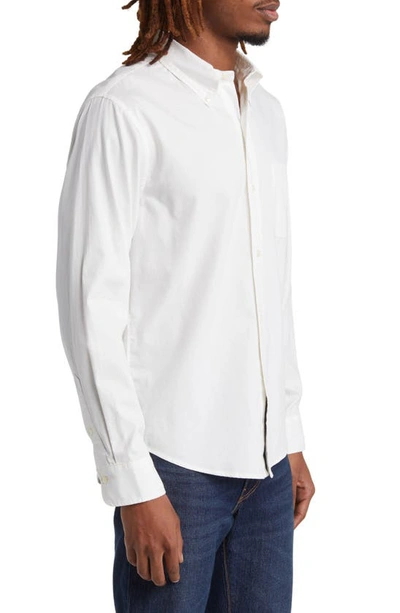 Shop Buck Mason Perfect Oxford Button-down Shirt In White