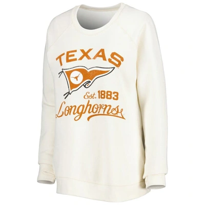 Shop Pressbox Cream Texas Longhorns Old Standard Pennant Knobi Raglan Pullover Sweatshirt