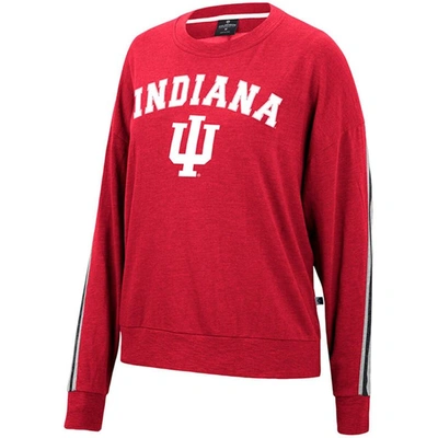 Shop Colosseum Heathered Crimson Indiana Hoosiers Team Oversized Pullover Sweatshirt