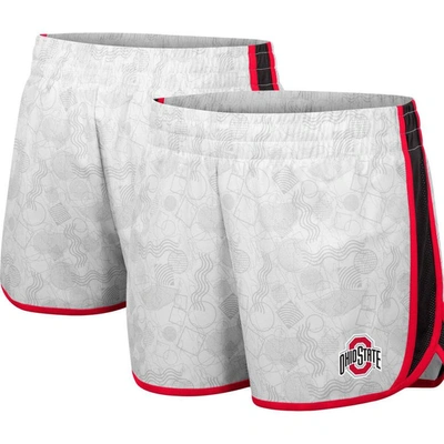 Shop Colosseum White/black Ohio State Buckeyes The Plastics Geo Print Shorts