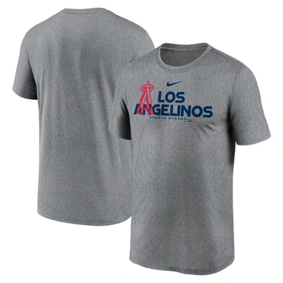 Shop Nike Heathered Charcoal Los Angeles Angels Local Rep Legend Performance T-shirt In Heather Charcoal
