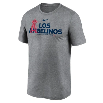 Shop Nike Heathered Charcoal Los Angeles Angels Local Rep Legend Performance T-shirt In Heather Charcoal