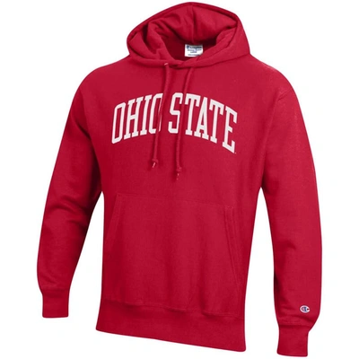 Champion Reverse Weave Hoodie Ohio State In Red In Scarlet