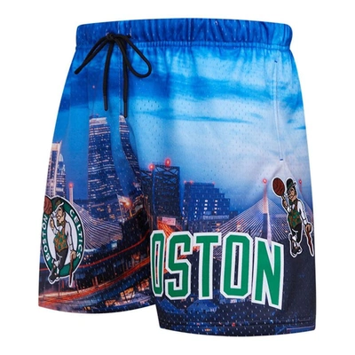 Shop Pro Standard Boston Celtics Cityscape Shorts In Blue