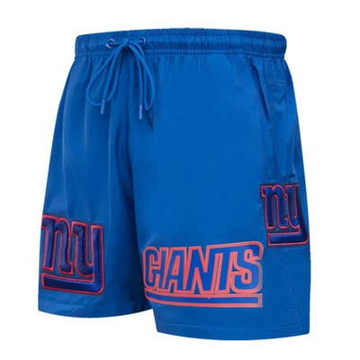 Pro Standard Royal New York Giants Woven Shorts In Royal