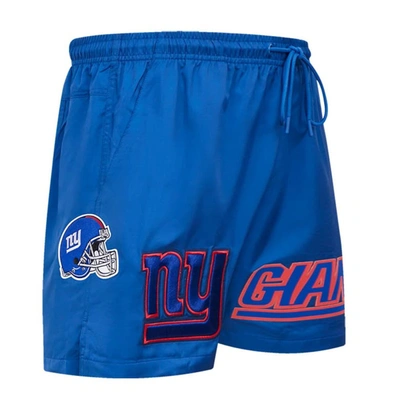 Pro Standard Royal New York Giants Woven Shorts In Royal