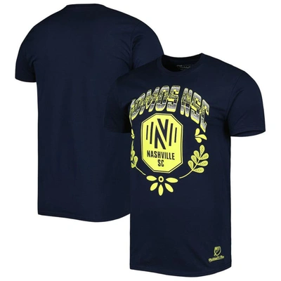 Shop Mitchell & Ness Navy Nashville Sc Serape T-shirt
