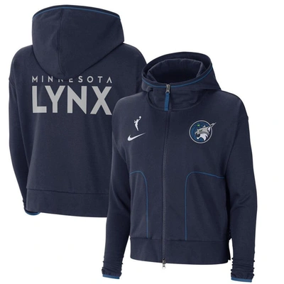Shop Nike Navy Minnesota Lynx Full-zip Knit Jacket