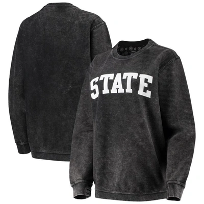 Shop Pressbox Black Michigan State Spartans Comfy Cord Vintage Wash Basic Arch Pullover Sweatshirt