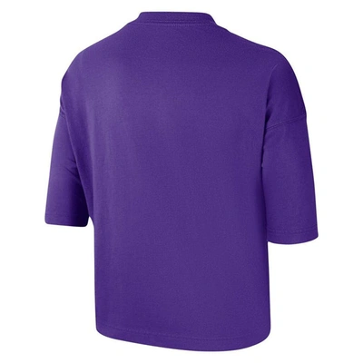 Shop Nike Purple Los Angeles Lakers Essential Boxy T-shirt