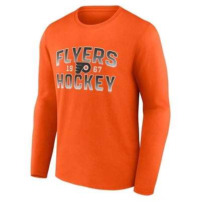 Shop Fanatics Branded Orange Philadelphia Flyers Skate Or Die Long Sleeve T-shirt