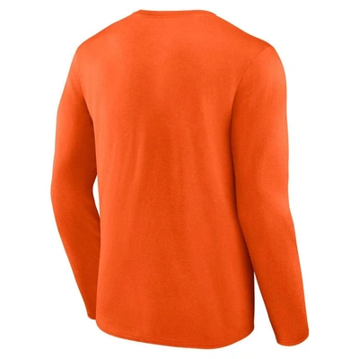 Shop Fanatics Branded Orange Philadelphia Flyers Skate Or Die Long Sleeve T-shirt
