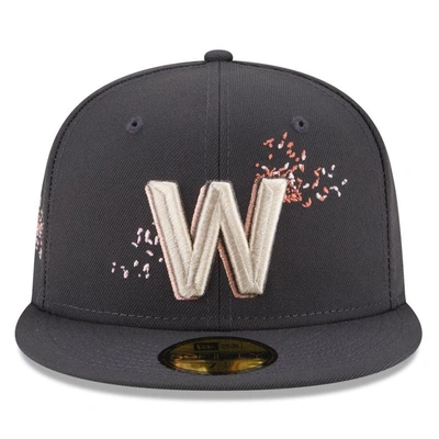 New Era Graphite Washington Nationals 2022 City Connect 59fifty Fitted Hat In Graphite