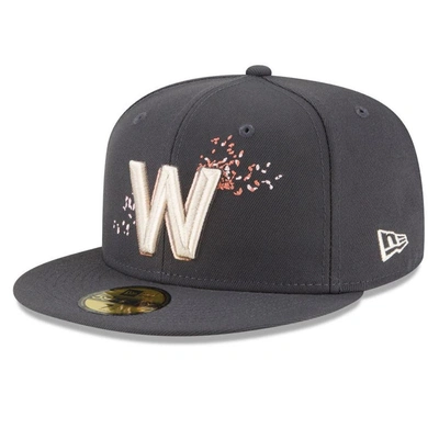 New Era Graphite Washington Nationals 2022 City Connect 59fifty Fitted Hat In Graphite