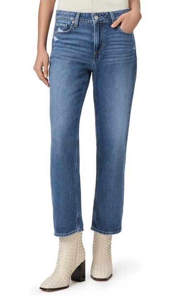 Shop Paige Noella Straight Leg Jeans In Scribble Distressed