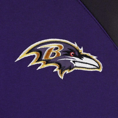 Shop G-iii Sports By Carl Banks Purple Baltimore Ravens Defender Raglan Full-zip Hoodie Varsity Jacket