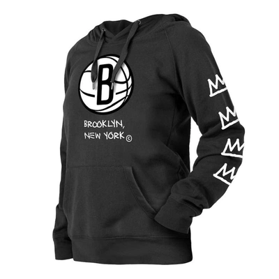 Shop New Era Black Brooklyn Nets 2022/23 City Edition Raglan Pullover Hoodie