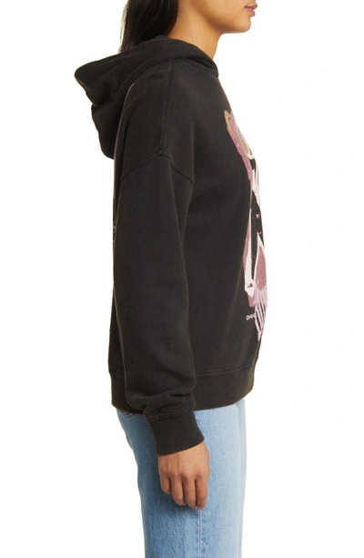 Shop Lucky Brand Bowie Tour '83 Cotton Graphic Hoodie In Jet Black