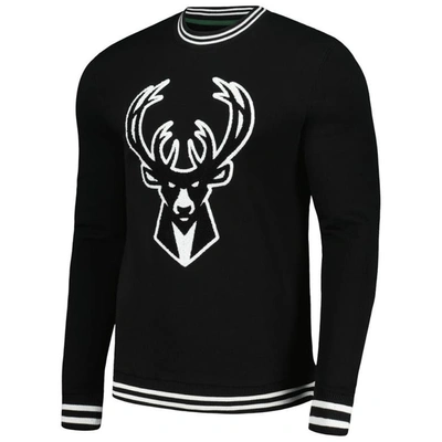 Shop Stadium Essentials Black Milwaukee Bucks Club Level Pullover Sweatshirt