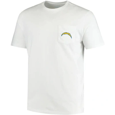 Shop Vineyard Vines White Los Angeles Chargers Team Whale Helmet T-shirt