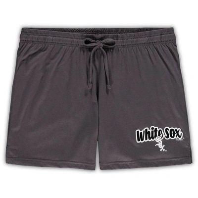 Concepts Sport Women's  Charcoal Chicago White Sox Plus Size Cloud Tank Top And Shorts Sleep Set In Charcoal