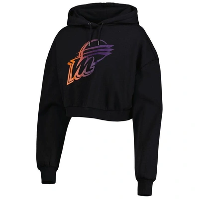 Shop The Wild Collective Black Phoenix Mercury Washed Cropped Pullover Hoodie