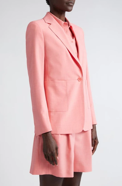 Shop Akris Punto Techno Crepe Blazer In Flamingo
