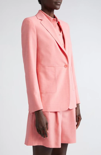 Akris Punto Lightweight Techno Crepe Blazer Jacket In Flamingo
