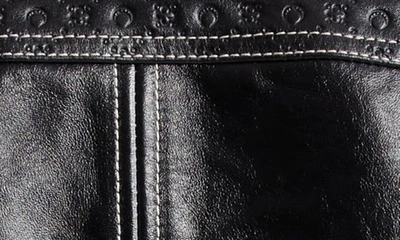 Shop Marine Serre Moonogram Debossed Leather Jacket In Black