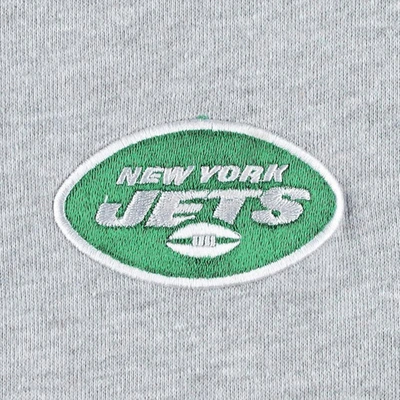 Shop Profile Heather Gray New York Jets Big & Tall Fleece Raglan Full-zip Hoodie Jacket