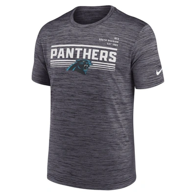 Shop Nike Anthracite Carolina Panthers Yardline Velocity Performance T-shirt