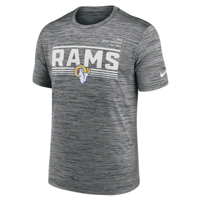 Shop Nike Gray Los Angeles Rams Yardline Velocity Performance T-shirt