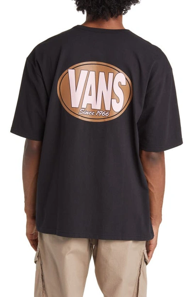 Shop Vans Slub Cotton Graphic T-shirt In Black