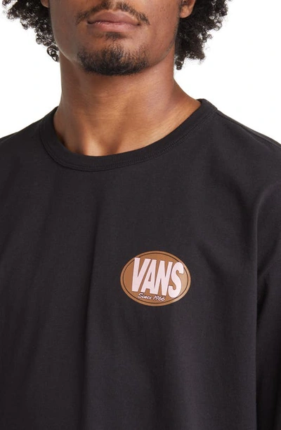 Shop Vans Slub Cotton Graphic T-shirt In Black