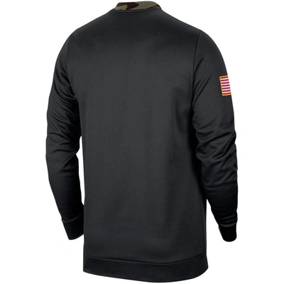 Shop Nike Black/camo Lsu Tigers Military Appreciation Performance Pullover Sweatshirt