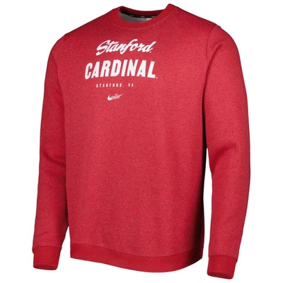 Shop Nike Cardinal Stanford Cardinal Vault Stack Club Fleece Pullover Sweatshirt