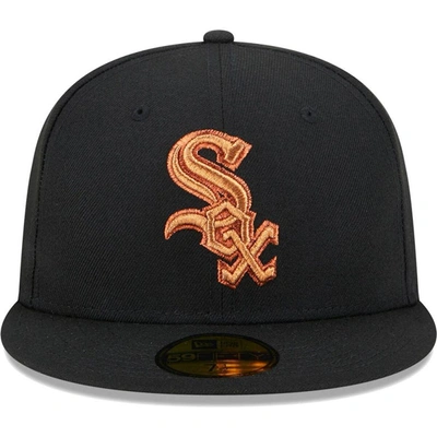 Shop New Era Black Chicago White Sox Metallic Pop 59fifty Fitted Hat