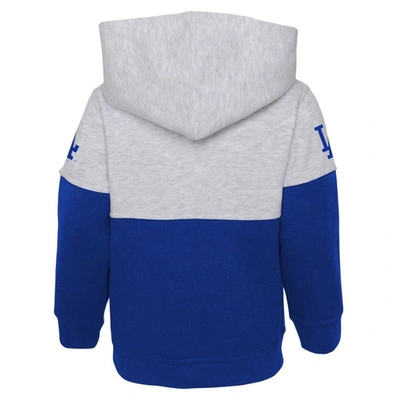 Shop Outerstuff Infant Royal/heather Gray Los Angeles Dodgers Playmaker Pullover Hoodie & Pants Set